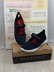 Vicsonz Kasut Wanita V59005/V59006 Warna Hitam/Biru - Womens Shoe Sneaker Black/Navy