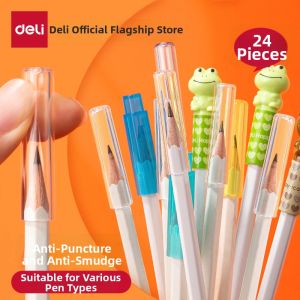 deli | Engraving Service Pencil Cap Holder Grip Assistant Cute Transparent Universal