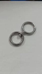 316 Stainless Steel Double Eye Swivel Ring 360 Degree Fishing Gear Carabiner Swivel Hooks for Boat Marine Use