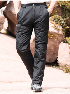 Middle-Aged and Elderly down Pants Mens Outerwear Thick Large Size Removable Goose Sweat Pants Winter Outdoors plus Velvet Warm Pants