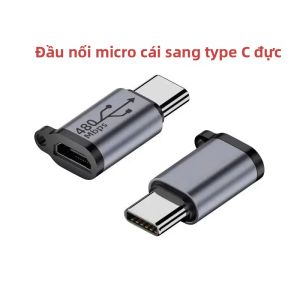 Bộ Chuyển Đổi Đầu Nối Cái Type C Sang Mini USB Micro USB Cho Nhiều Thiết Bị Phụ Kiện Cáp Dữ Liệu