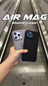 Air Mag Stand Case For IP (11 - 16) 11 12 13 14 15 16 PRO MAX Casing Lucu Standing M*gsafe Magnet Casing