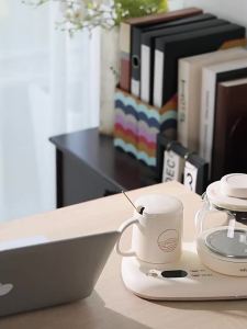 「China Plug」Bear | Multi-functional Constant Temperature Tea Kettle Mini Office Set