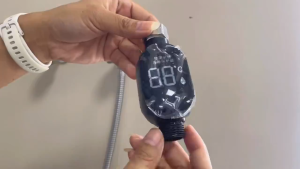 Yieryi Digital LED Shower Temperature meterWaterproof Temperature Sensor with 3-Color Light Indicator Shower Temperature Monitor for Bathroom Family Showers