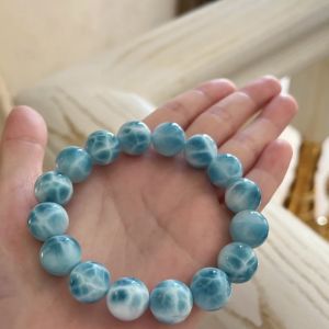 Montagen Jewelry Natural 9A Top Grade Blue Larimar Bracelet