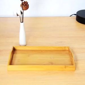【i.Rumah】Rectangular Wooden Serving Tray Tea Cutlery Trays Storage Pallet Fruit Plate Decoration Food