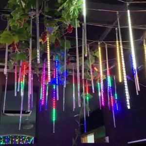 【Ready Stock】2025 Lampu Hias Natal Merah Putih 50cm Lampu Agustusan Kelap Kelip Lampu Hias Cafe Outdoor Waterproof Lampu Dekorasi with EU Plug
