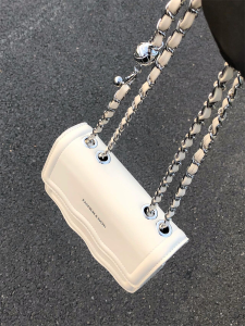 Elegant Korean Style Womens Crossbody Shoulder Bag Fashionable Chain PU Leather Mini Square Bag for Young Adults