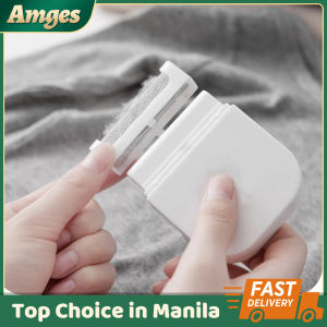 Mini Manual Portable Lint Remover Machine Fluff Pelletizer Laundry Cleaning Hair Ball Trimmer Epilator Sweater Fleece Sheet Razor Laundry Tool Small Double-Ended Brush Easy To Carry (Black/White)