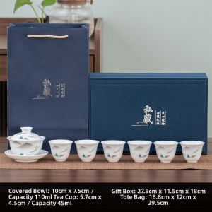 Customized White Jade-like Porcelain Gongfu Tea Set
