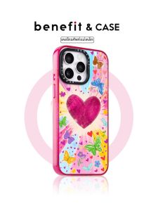 Shimmering Rainbow Butterfly Love Heart iPhone 18 Pro Max Case Anti-Drop Magnetic