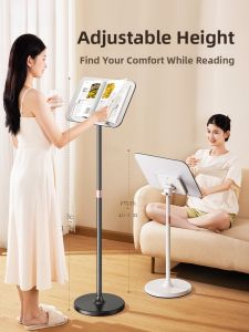 XiaoTian Reading Stand Floor Mounted Adjustable Height Expandable Metal Bookends for Early Morning Reading And Tablet Use
