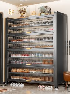 DIBIOU | Dustproof Shoe Storage Cabinet Steel Entrance Hall Rack