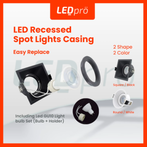 LED Pro LED Spot Light ANTI GLARE 4W -9W Tri-tone Spot Light Recessed Spot light GU10 Spot Light