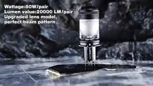 NIGHTEYE Novsight T4 H4 80W Mini Lens Car Headlight Bulb LHD Projector Lens Dual Beam LED Light for Fog Light High Low Beam 20000LM 6500K White LED headlight Plug and Play