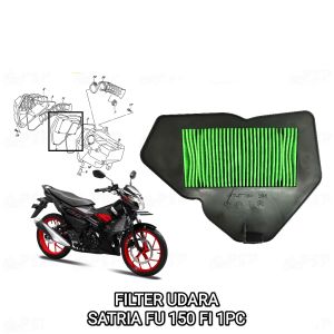 Filter Udara Satria FU 150 Fi - Saringan Udara Filter Screen Air Cleaner Plug A/C Drain Suzuki Satria FU 150 Injeksi