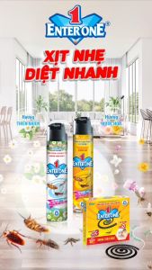 [Hàng Chính Hãng] Bình xịt côn trùng EnterOne 600ml hương hoa thiên nhiên. Xịt diệt gián xịt kiến xịt muỗi hiệu quả an toàn. Xịt muỗi vằn xịt gián xịt kiến ba khoang