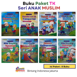 SERI ANAK MUSLIM BUKU PAKET TK (ISI PAKET 8 BUKU)
