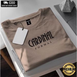 Get 1 PCS ( Promo COD ) Kaos Distro Cardinal formal logo Black Motif Lengan Pendek Terbaru Atasan Casual Terlaris Bahan Cotton Combed 30s Atasan Casual Pria Wanita