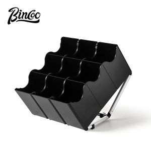 BINCOO Coffee Bar Cup Holder Commercial Storage Rack for Coffee & Milk Tea Cups Straws & Napkins Organizer