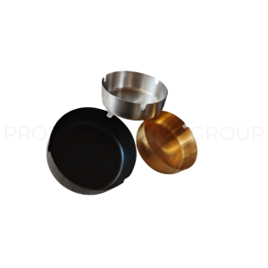 Asbak Stainless Steel Mini Hemat Ruang Warna Silver