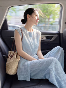 DANTING | Breathable Texture Summer Two-piece Women Pants Set