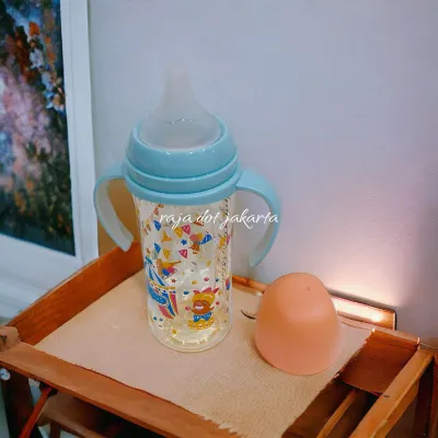 Botol susu bayi PPSU anti kolik 330ml bonus sedotan gravitasi / botol bayi ppsu
