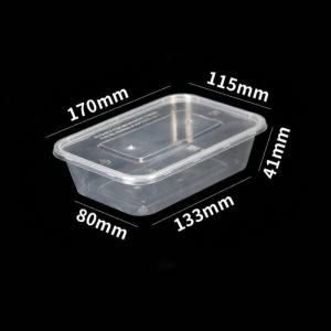Jisulife | Thickened Round & Rectangular Disposable Food-Grade Plastic Takeout Containers with Lids