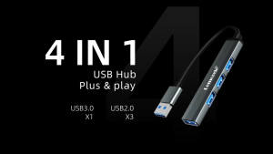 Lemorele TC53/TC57 USB 3.0 Hub 4 Ports Data Adapter Aluminum Case