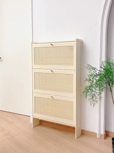 ตู้รองเท้ากันฝุ่น แข็งแรงทนทาน ประหยัดพื้นที่ ดีไซน์สวยงาม และเป็นมิตรกับสิ่งแวดล้อม ผลิตจากไม้ไผ่ธรรมชาติ
