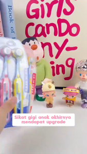 SIKAT GIGI ANAK VIRAL!! Pembersih Gigi 3 Sisi Portable Bahan Silikon Bulu Sikat Halus Sikat Gigi Anak Anak 2 In 1