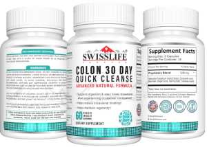 SWISSLIFE 15 Day Fast-Acting Detox Pills Extra-Strength with Natural LaxativesConstipation Relief 30 Caps