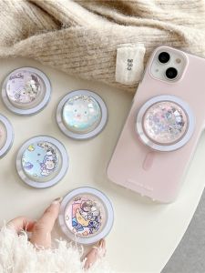 ตัวดูดซับแม่เหล็ก MagSafe สำหรับโทรศัพท์มือถือ Apple 14/15 รุ่นใหม่ พวงกุญแจแบบดึงดูดจากเกาหลีและญี่ปุ่น สไตล์ Kawaii สำหรับผู้หญิง