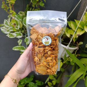 Basreng Pipih Tipis Pedas Ori Daun Jeruk Cemilan Viral New Produk