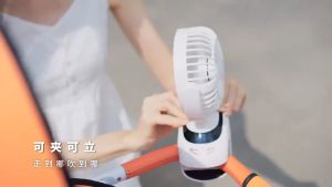 【 1-Year Warranty 】Mini Portable Clip Fan 24000mAh TYPE-C Rechargeable Low Noise Clip Fan Student Dormitory Home Outdoor Mute Stroller Fan Table Fan 90° Rotating