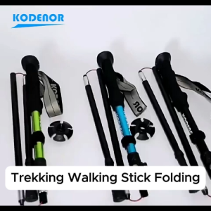 Kodenor ไม้เท้าเดินป่า อลูมิเนียม น้ำหนักเบา ไม้เท้าวิ่งเทรล ปรับความสูงได้ น้ำหนักเบา พร้อมถุงจัดเก็บ สินค้าส่งจากไทย