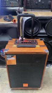 B-Q12 9000W 12\\\" Wood Subwoofer & Free Wireless Microphone Karaoke Bluetooth Speaker Sound