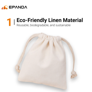 Linen Drawstring Pouch Beg Serut Cenderahati Eco Bag Natural Burlap Beg Guni Kain Goodie Packaging