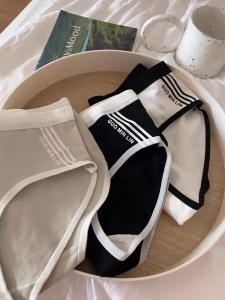 Womens stripes underwear color matching comfortable close fitting fashion
