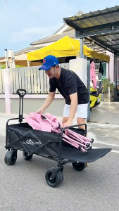 รับประกัน 10 ปี รถเข็นแคมปิ้ง รถเข็น camping รถเข็นแคมป์ปิ้ง รถเข็นแข็งแรง รถเข็นพับได้ ลูกปืนยางตัน รับน้ำหนักได้ถึง300KG พร้อมล็อค 8 นิ้ว