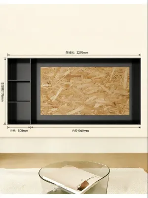 BEIQIVI | Stainless Steel Recessed TV Background Wall Custom Cabinet