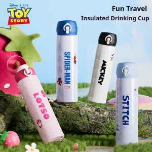Disney | Disney Stitch Strawberry Bear Childrens Insulated Water Bottle Primary School Pupils Specialised Water Cup for Boys and Girls