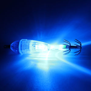 1 Đèn LED Nhấp Nháy Mực Với Móc 2 Lớp Câu Cá Biển Nước Ánh Sáng Thu Hút Cá Thép Carbon Cao Cấp Đại Dương Đá Thiết Bị Câu Cá