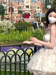 Princess Style Pink Puffy Skirt Dress Womens High Waist Gathered High Waist Spring Autumn Short Skirt A-Line Simple Style