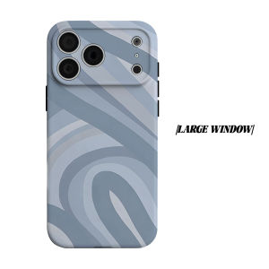 Blue Wave Abstract Phone Case for iPhone 18 17 16 15 14 13 12 11 Air Pro Max Plus Double-layer Cover