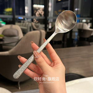 Luxurious Hammered 316 Stainless Steel Western Dinner Spoon Main Course Soup Spoon Boss Ladys Personal Use Elegant Design