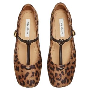 Leopard Pattern Soft-soled Ballet Flats Mary Janes Casual Shoes