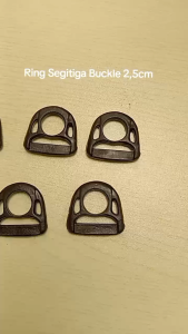 Ring Segitiga Ring Do Ring D 1 pack 10 Lusin Pengait Cantolan Tas 2.5 mm Triangles Adjuster Bar Clip D DO A Ring Buckle Strap D 25 TW