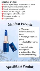 Blue Lipstik Magic Viral Lessxcoco