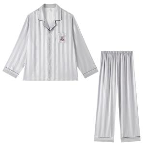 BE | Ice Silk Long Sleeve Versatile Summer to Autumn Pajamas